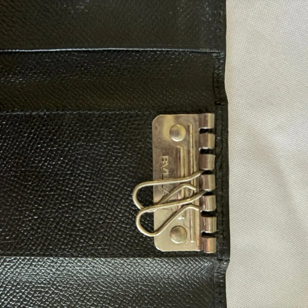 Bvlgari Key Case‎ Clasic 6 Ring Black Leather